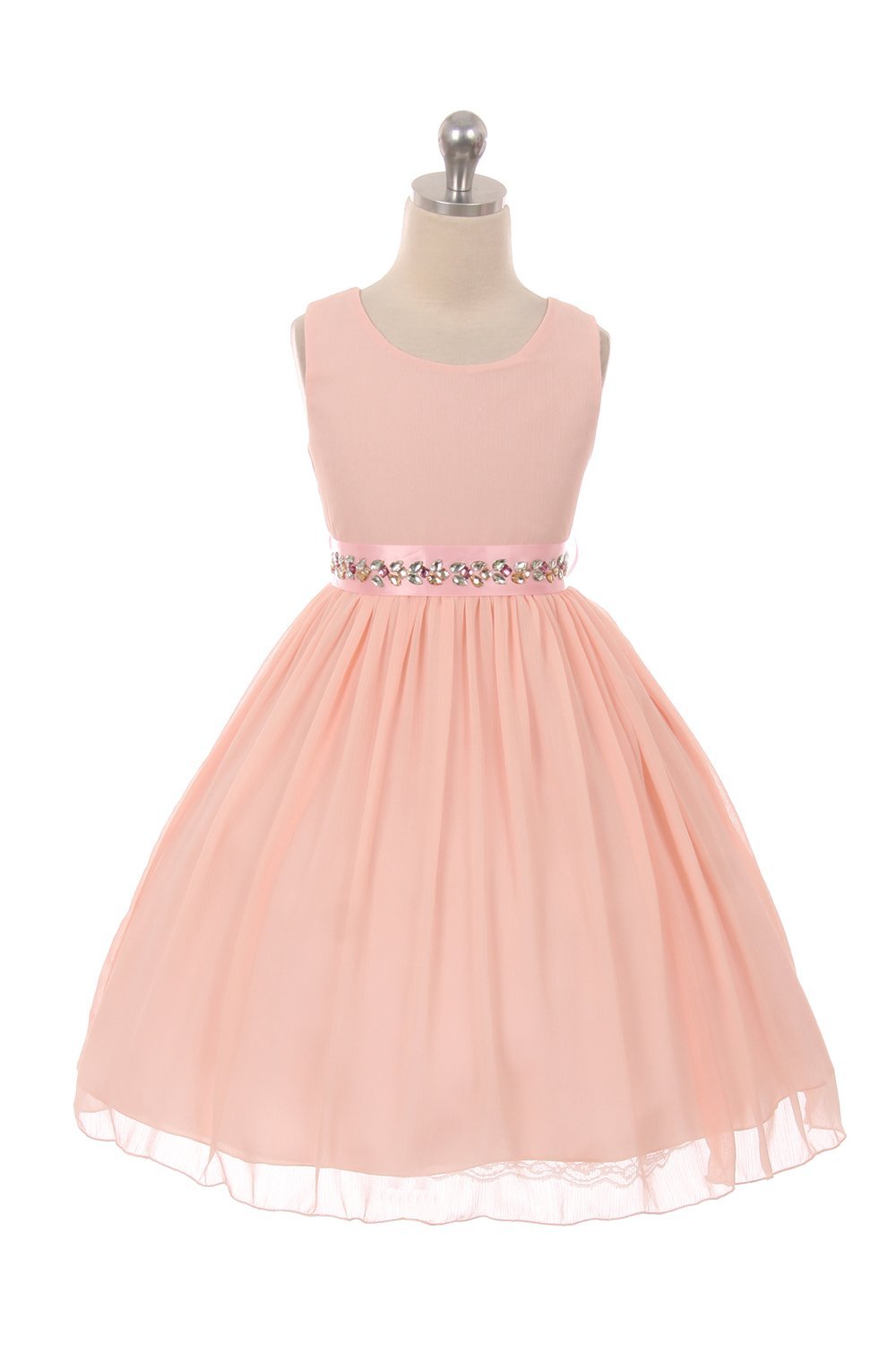 Pink Classic Ruched Chiffon Flower Girl Dress Pink Classic Ruched Chiffon Flower Girl Dress